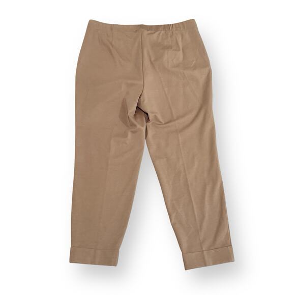 J. Jill Modern Knit Cuffed Crop Pants Pull On Drawstring Tan Womens Size 1X - Picture 8 of 11